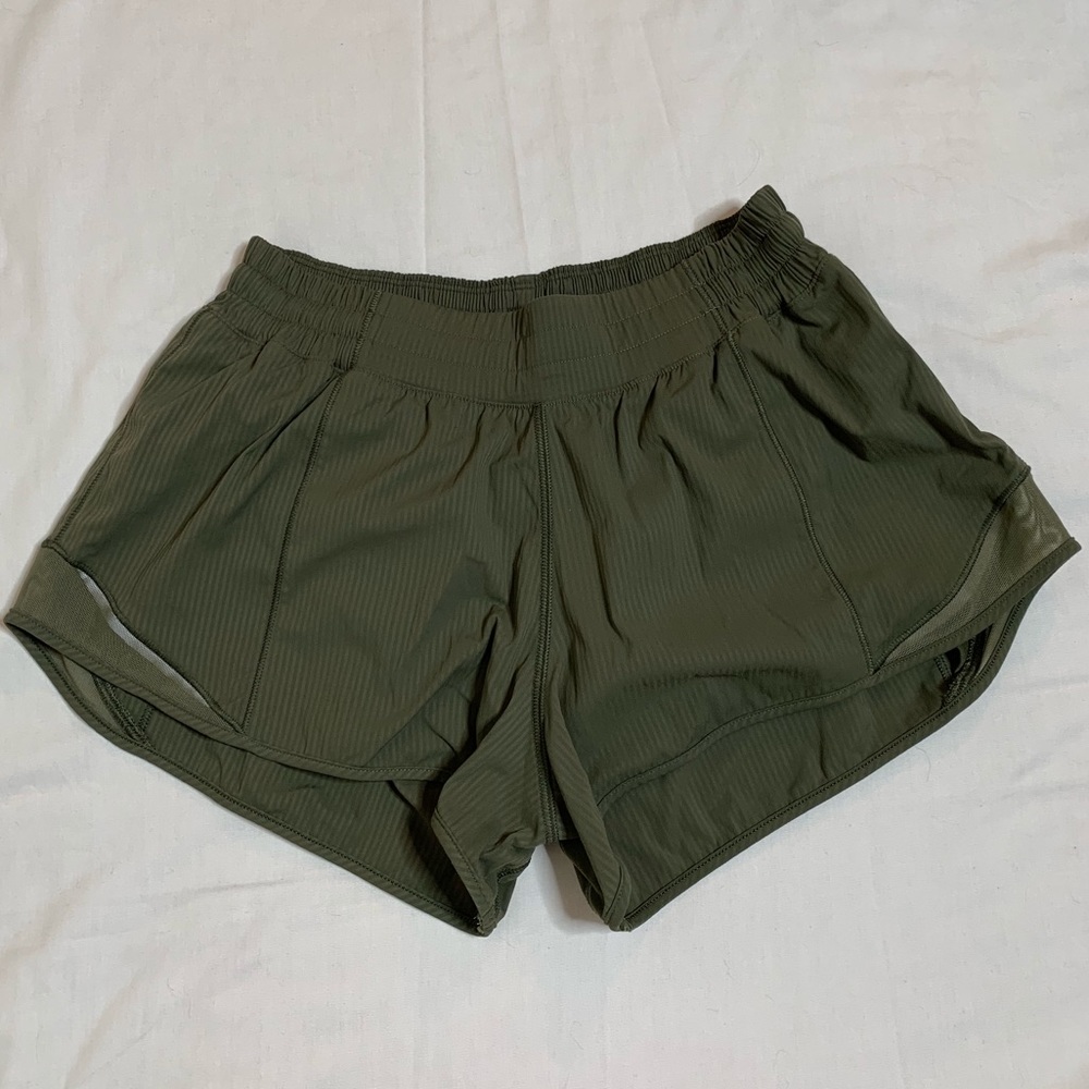 Olive Green Hotty Hot Lululemon Shorts 2.5